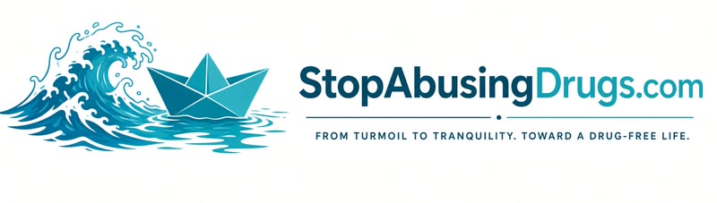 StopAbusingDrugs.com — wave and paper boat logo